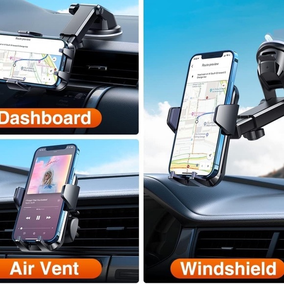 Vanmass Car Phone Holder Cell Mount Stand Cradle Dashboard Windshield Vent - Picture 2 of 8